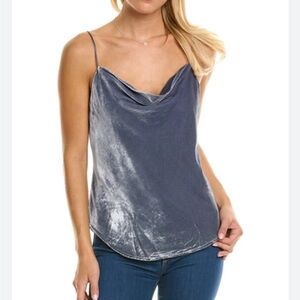 Cinq A Sept Marta Silk-blend Cami In Silver